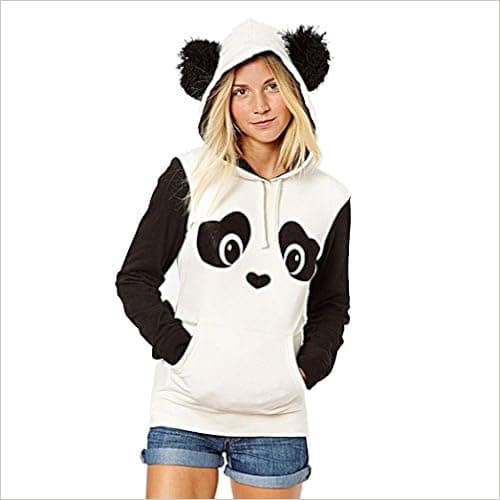 Hoodie ,BeautyVan Womens Panda Pocket Hoodie Sweatshirt Hooded Pullover Tops (M, White)