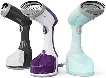 Besile Fabric & Handheld Garment Steamer for Home/Travel,300Ml Large Water Tank with Auto-off & Continuous steaming function, Clothes Iron and Fabric Wrinkle Remover, Black,With Brush