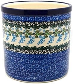 Polish Pottery Utensil Holder - Wisteria