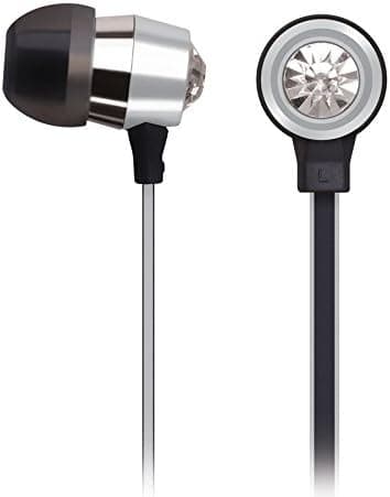 Perfect Life Ideas Swarovski Crystal Elements Earbud Stereo Headphones Earphones 3.5mm Jack with Built-in Hands-Free Microphone - 3 Silicone Ear Bud Tips and Storage Pouch - Headset. Brand Tm