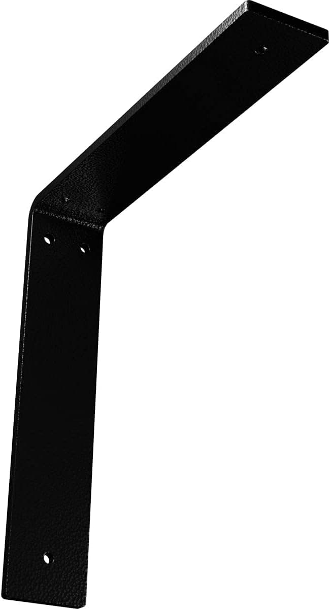 Ekena Millwork BKTM02X10X10HAHBL 2" W D x 10" H Hamilton Steel Bracket, Hammered Black, x 10" D x 10" H