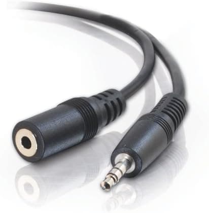 3.5mm 1/8 inch Male to Female Stereo Headphone Jack Extension Cable (3 ft)