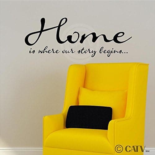 Home Is Where Our Story Begins vinyl lettering wall art sayings home decor decal