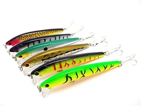 6 pcs fishing tackle 3D eyes Minnow fishing lure Floating Lures Hard Bait