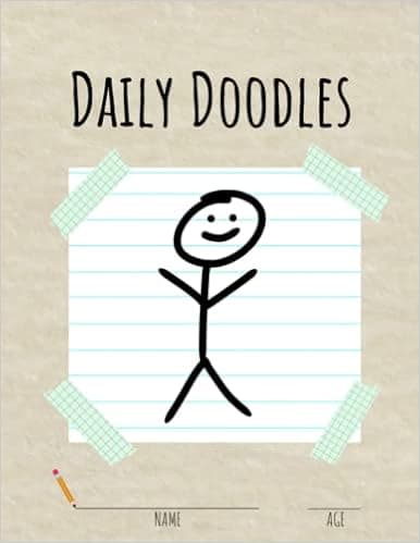Daily Doodles: Blank paper for drawing, 8.5x11, 100 numbered blank pages: Sketching, drawing, and doodling for kids