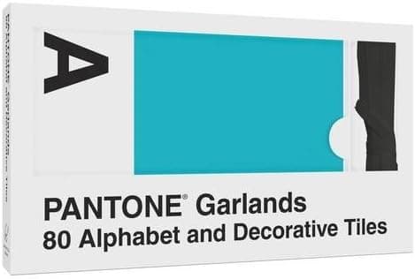 Pantone Hanging Letters: 80 Alphabet and Decorative Tiles (Room Decorations, Banner Letters for Walls, Garland Letters)