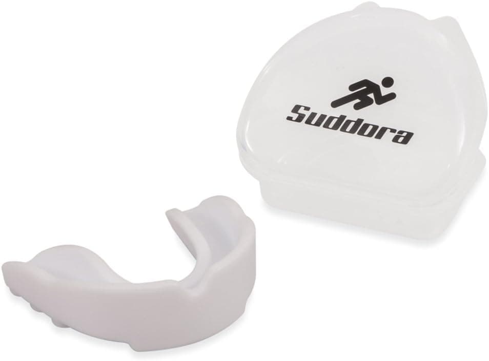 Suddora Mouth Guard - Custom Fit for Adult/Youth (BPA Free) - Karate, MMA, BJJ, Martial Arts, Flag Football, Rugby, Boxing, Hockey (White)