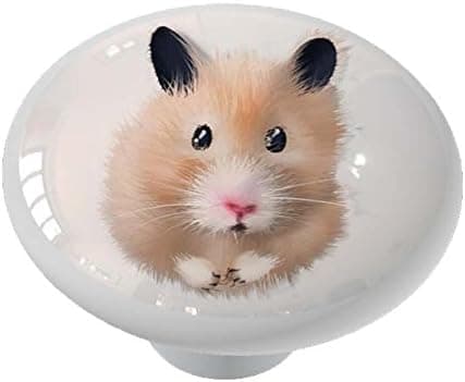 Gotham Decor Cute Little Hamster High Gloss Ceramic Drawer Knob