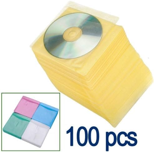 100pcs Clear Cover Storage Case Bag For CD DVD DISC