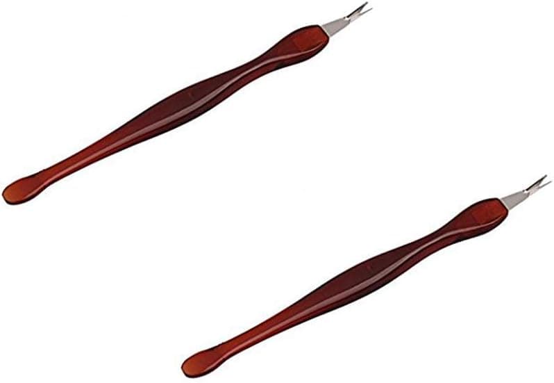 UKD pulabo2 PCS Practical Nail Art Tools Pedicure Cuticle Trimmer Remover Pusher Dead Skin Callus Removal Fork Creative and Exquisite Workmanship Beautiful