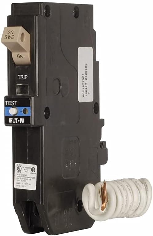 Eaton Cutler Hammer 20amp Dual Purpose Combination Arc Fault with Ground Fault Protection by Cutler Hammer