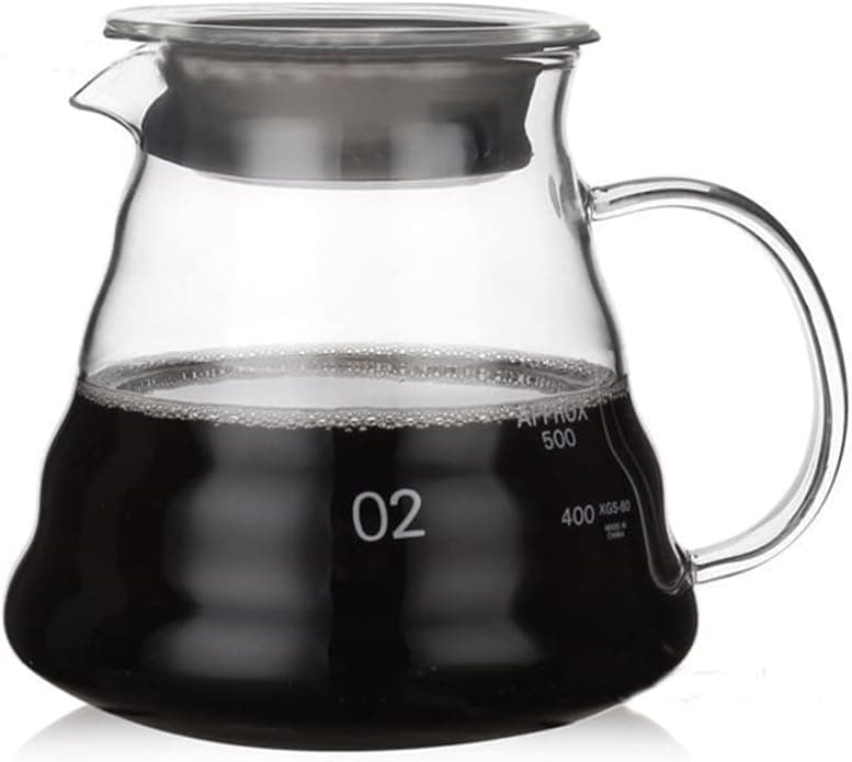 Glass Coffee Carafe, Standard Coffee Server for Pour Over Coffee Maker, Clear Coffee Pot, 600ml