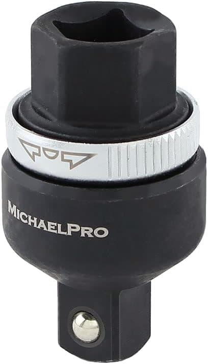 MichaelPro MP012017 3/8" Drive Ratcheting Breaker Bar Adapter - Converts 1/2” Dr Breaker Bar or Sliding T-Handle into a 3/8" Dr Ratchet