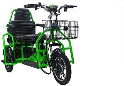 Trikaroo Flyer XL - Two Person Foldable Lithium Ion Electric Mobility Scooter (Green)