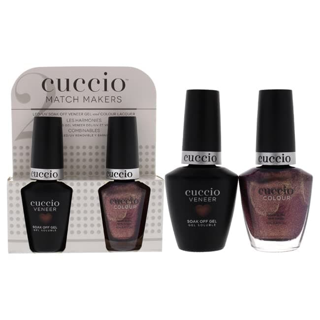 Cuccio Colour Matchmaker - Professional Nail Lacquer With An LED And UV Gel Polish - Made With Triple Pigmentation Technology For Rich Coverage In One Coat - Getting Into Truffle - 2 Pc Kit