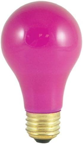 Bulbrite Incandescent 60 Watt Pink Light Bulb, E26 Base Ceramic Pink