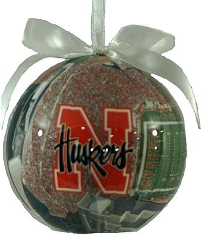 Oxbay Nebraska Cornhuskers Football Stadium View Ball Ornament 4" (WH)