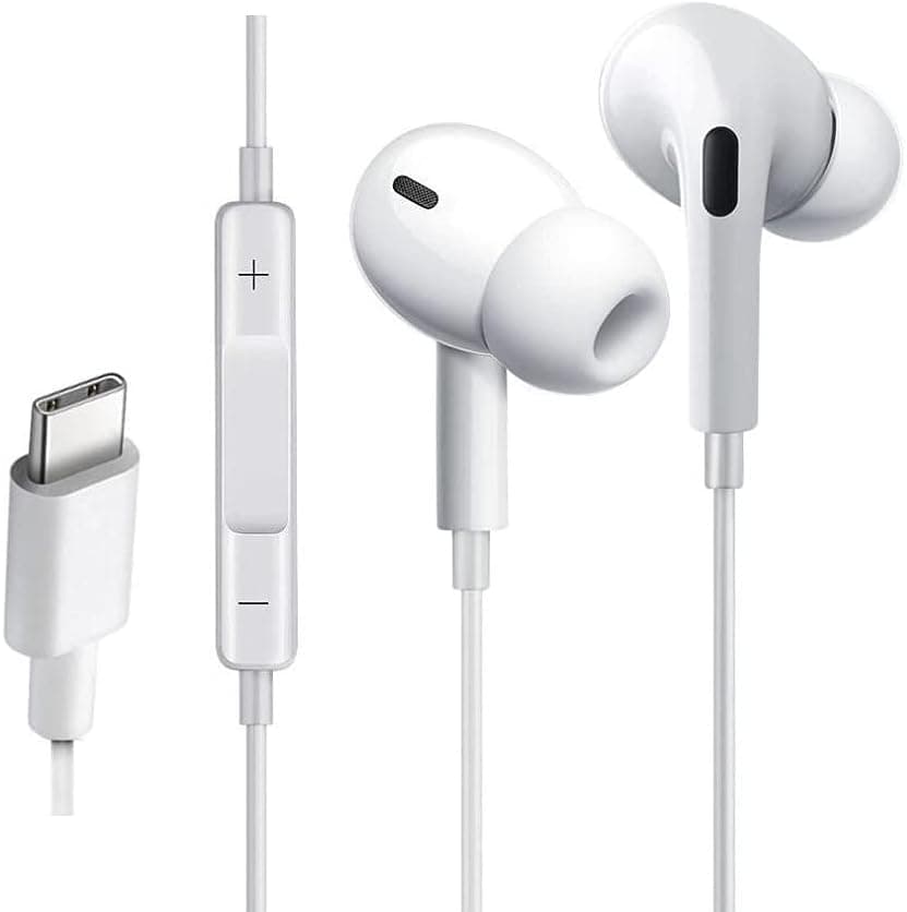USB C Headphones, HiFi Stereo USB Type C Earbuds in Ear Earphones Headset with Mic and Volume Control Compatible with Samsung Galaxy Google Pixel OnePlus 6T and More Type C Port Model