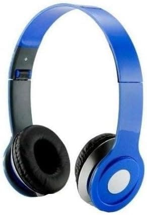 SoundStrike 3.5mm Foldable Headphone Headset for Dj Headphone Mp3 Mp4 Pc Tablet sandisc Music Video and All Other Music Players (Sky Blue W/Mic)
