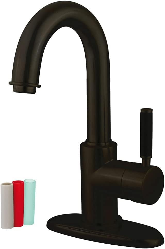 Kingston Brass FS8435DKL Kaiser Bathroom Faucet, 4-Inch Center, Oil Rubbed Bronze