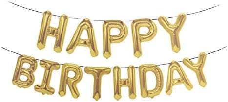 Balloons (Happy Birthday -Gold)