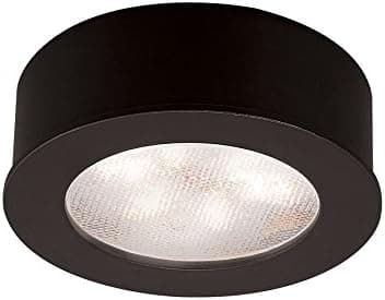 WAC Lighting HR-LED87-BK LED Round Button Lights, 3000K in Black Finish