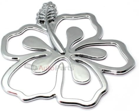 Cruiser Frames Chrome Emblem Decal Sticker - Hibiscus Flower