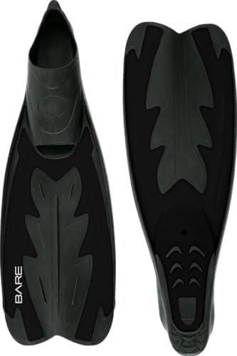 Bare Fastback Full Foot Fins (Black, Large)