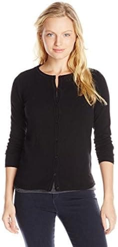 Dockers Women's Petite Cardigan Cotton Sweater
