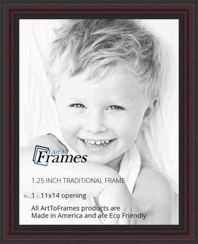 ArtToFrames 11x14 inch Traditional Cherry with Steps Picture Frame, WOMD8669-11x14, 11 x 14
