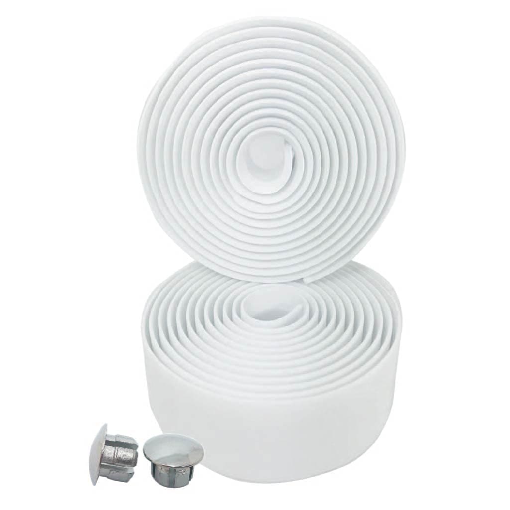 ABSOAR Cycling Bike Handlebar Tape Bar Straps Bicycle Bar Tape Handle Wrap 2PCS with Plugs (White), Non-Adhesive