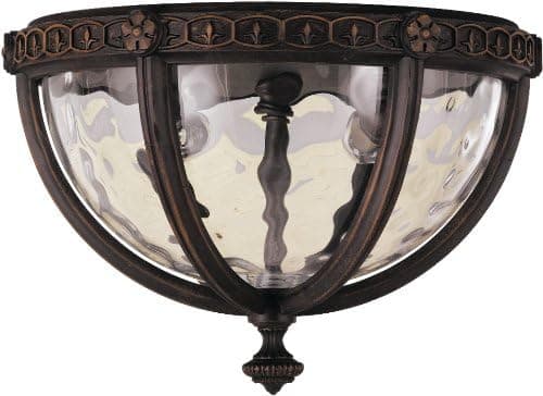 Feiss OL5613WAL Regent Court 2 Light Ceiling Fixture, Walnut