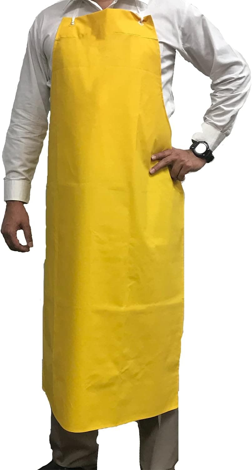KLEEN CHEF Everyday General Use Polyester Dishwashing Apron | Extra Long Industrial Water and Oil Resistant Reusable PVC Leather