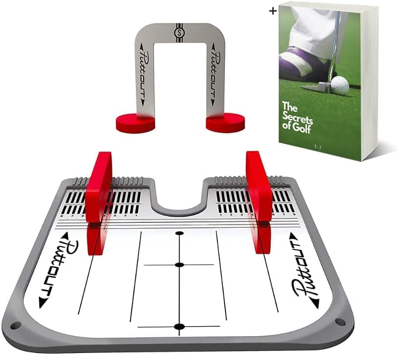 PuttOut Practice Putting Mirror & Improved Golf Training E-book - Gate Preparation Alignment Made Easy Aid, Perfect Green Indoor Outdoor Games