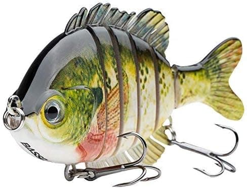 BASSDASH SwimPanfish Multi Jointed Panfish Bluegill Swimbaits Hard Topwater Bass Lures Fishing Lure Crank Saltwater 3.5in/0.85oz