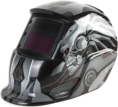 WELDTOOLS Welding Helmet Auto Darkening Solar Powered Weld/Grind Selectable Mask Protector for Arc Tig Mig Grinding Plasma Cutting