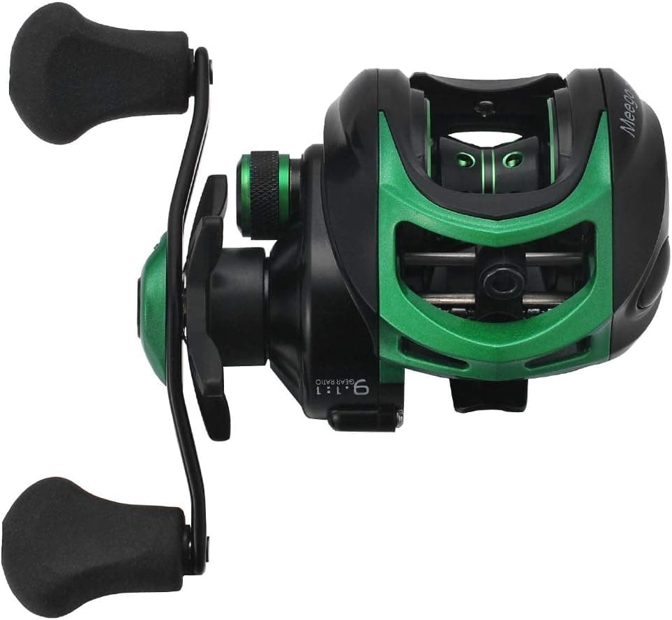 Nishore Baitcasting Fishing Reels High Speed 9.1:1 Gear Ratio Baitcast Fishing Reel 19+1 Ball Bearings with Powerful Magnetic Braking System Aluminum Spool