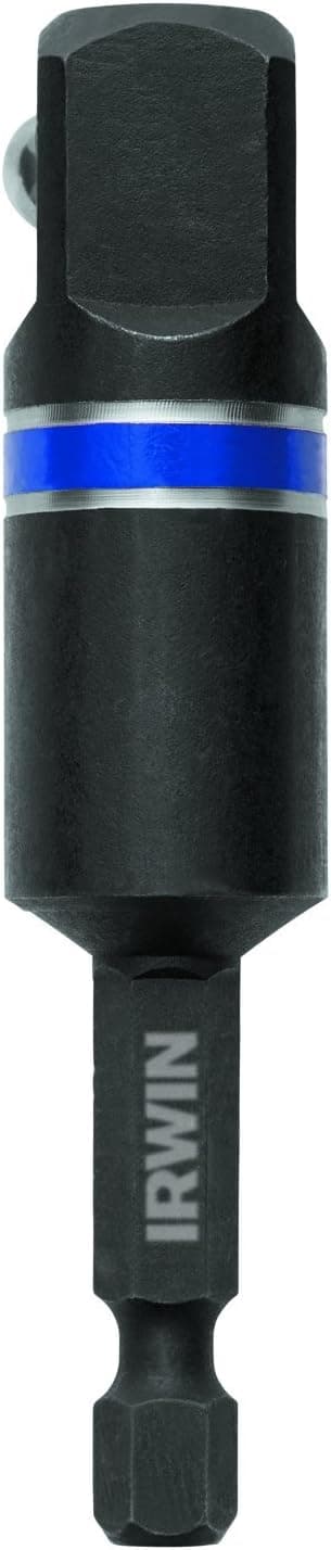 Irwin Tools IWAF36212B5 Impact Performance Series Hex Shank to Square Drive Socket Adapter, 1/4-Inch Hex to 1/2-Inch Square, 3-Inch Length, 1-Piece