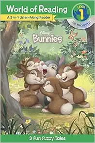 World of Reading: Disney Bunnies 3-in-1 Listen-Along Reader-Level 1: 3 Fun Fuzzy Tales