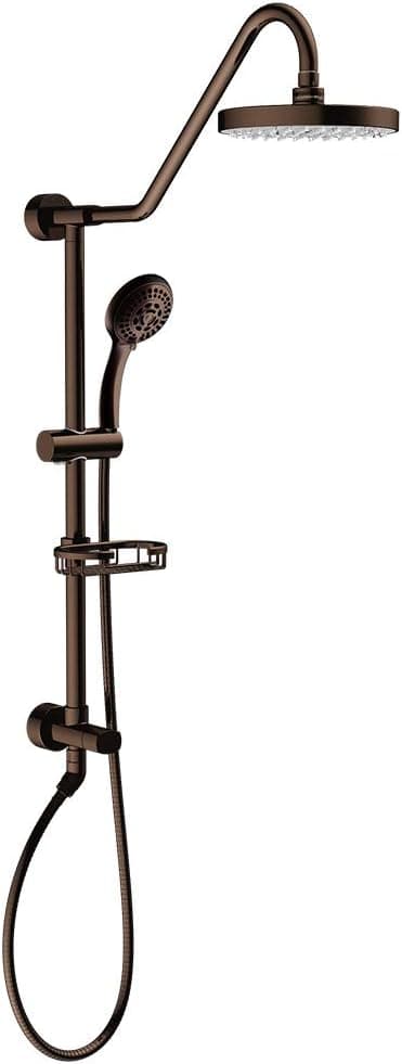 PULSE ShowerSpas 1011-lll-ORB Kauai III Shower System, with 8" Rain Showerhead, 5-Function Hand Shower, Adjustable Slide Bar and Soap Dish, Oil-Rubbed Bronze