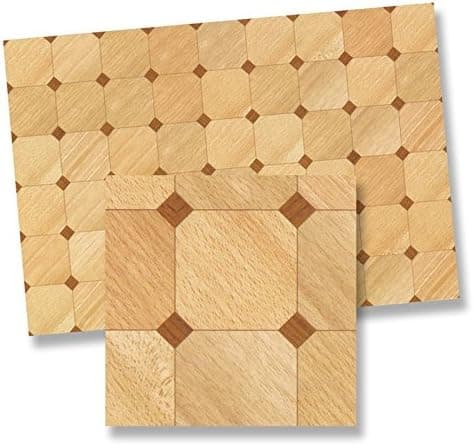 World Model Miniatures Dollhouse Miniature Faux Wood Parquet Flooring Paper