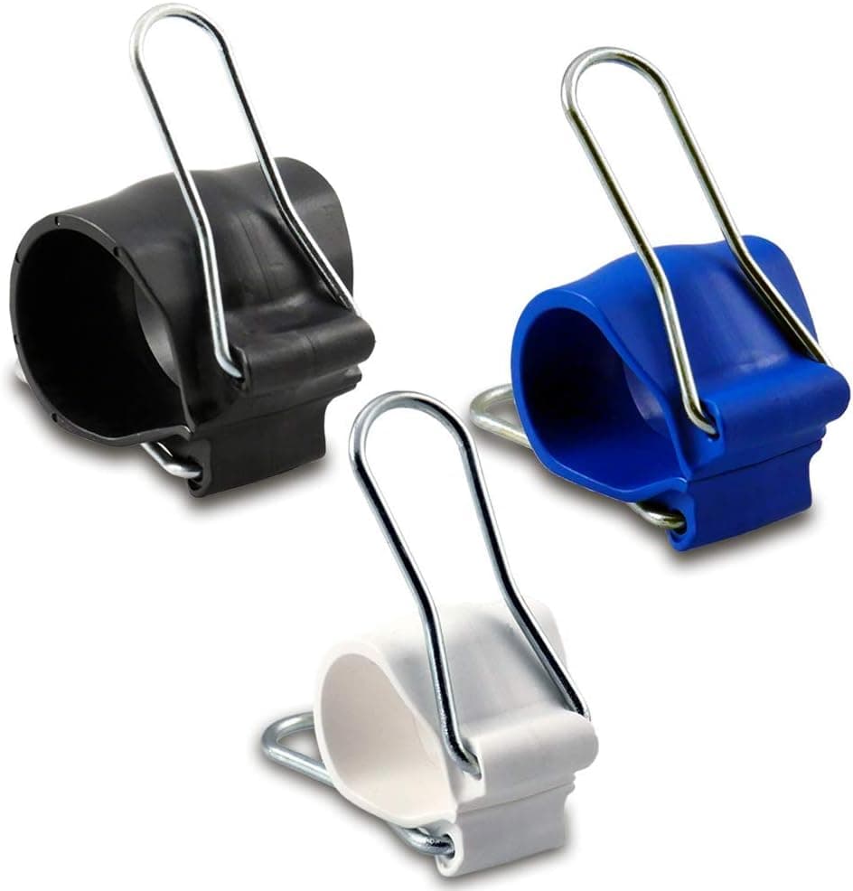 Gadgetklip Garden Clips: Re-Usable, Simple to Use Plant Accessory for Indoor/Outdoor Use with Plants, Garden Tools, Hoops, Trellis + Plant Cages-12 Clips- 4 Small White, 4 Medium Blue, 4 Large Black