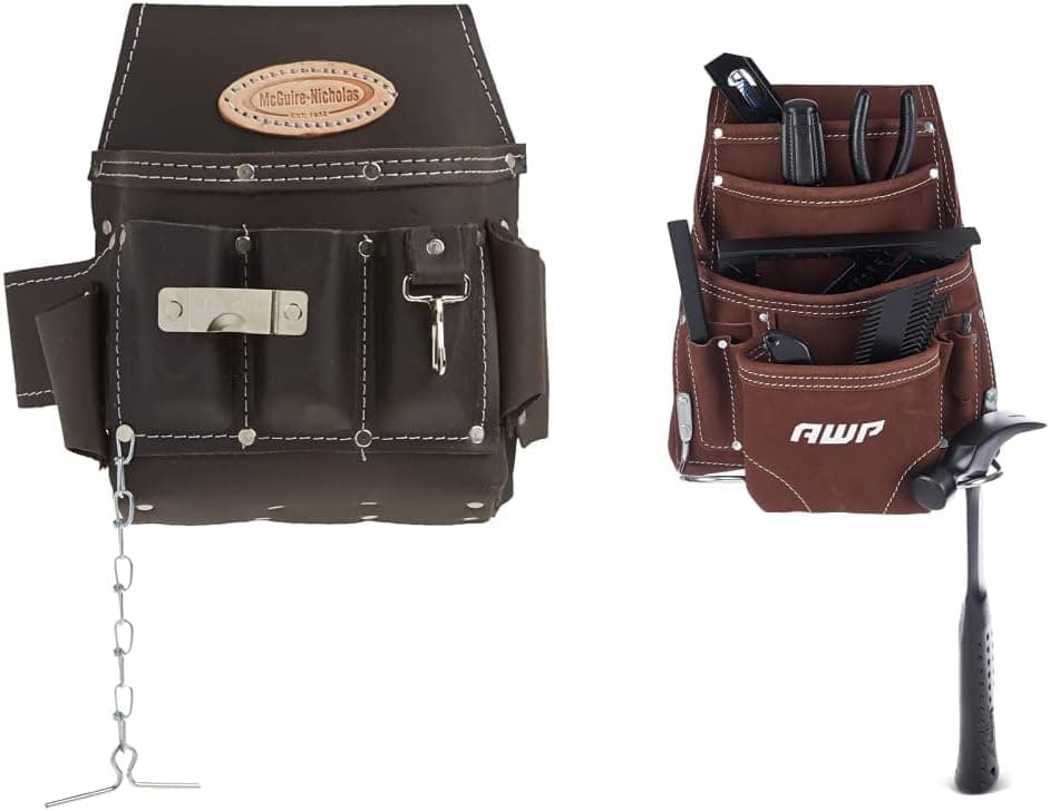 McGuire-Nicholas 526-CC Brown Professional Electrician'S Pouch, oil tanned leather
