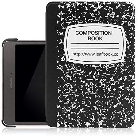 Samsung Galaxy Tab A 8.0 Case - Leafbook Samsung Tablet case Ultra PU Leather Stand Cover Case with Auto Sleep/Wake Feature for Samsung Galaxy Tab A 8-Inch Tablet SM-T350, Composition Book