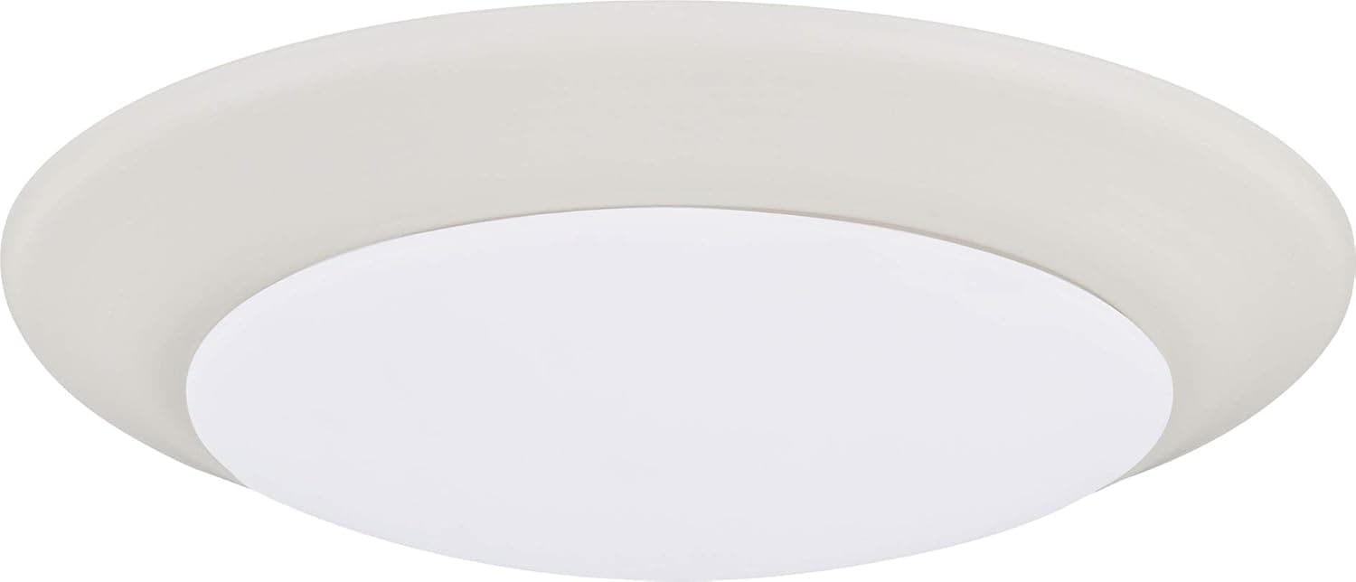 HomePlace Lighting 223612WT-LD30 Simon Modern Soft White Acrylic Disk LED Flush Mount Ceiling Light, 1-Light 12 Watt, 2" H x 10" W, White