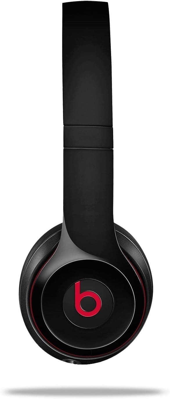 Skin Decal Wrap for Beats Solo 2 and Solo 3 Wireless Headphones Solids Collection Color Black (Beats NOT Included)