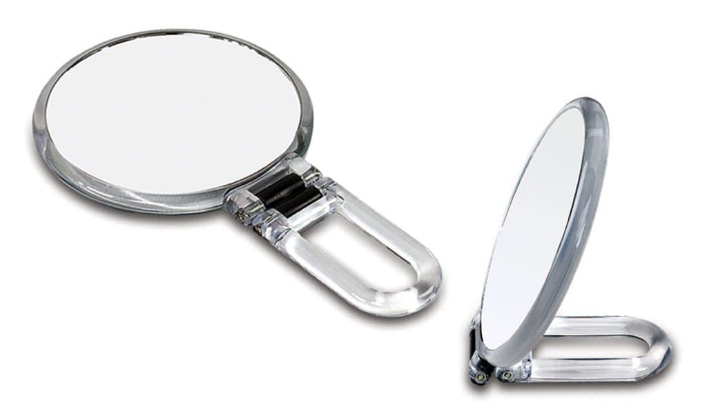 Danielle Creations 2-Sided 10x Magnification Hand Mirror, Acrylic, 5.5-inch, 0.45 Pound