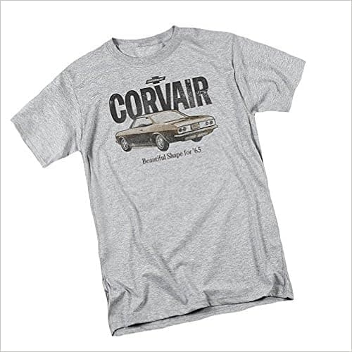 Chevrolet Retro Corvair Adult T-Shirt, X-Large Gray
