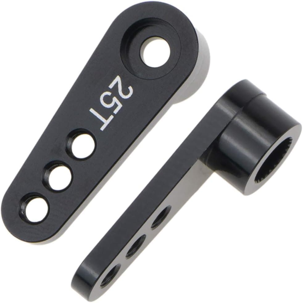 RC Products 25T Futaba/Savox Aluminum Servo Horn -2 Pack (Black)