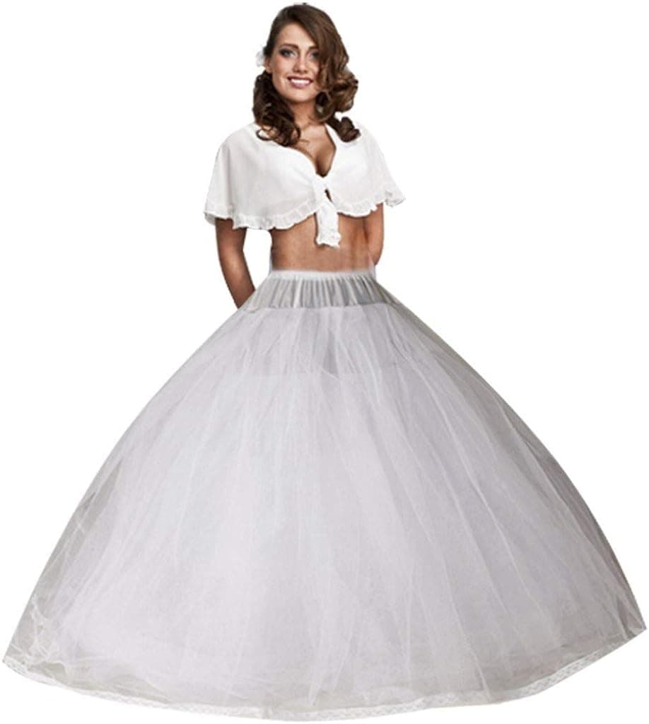YUAKOU Women's Tulle Petticoat Crinoline Half Slip Underskirt for Bridal Dress